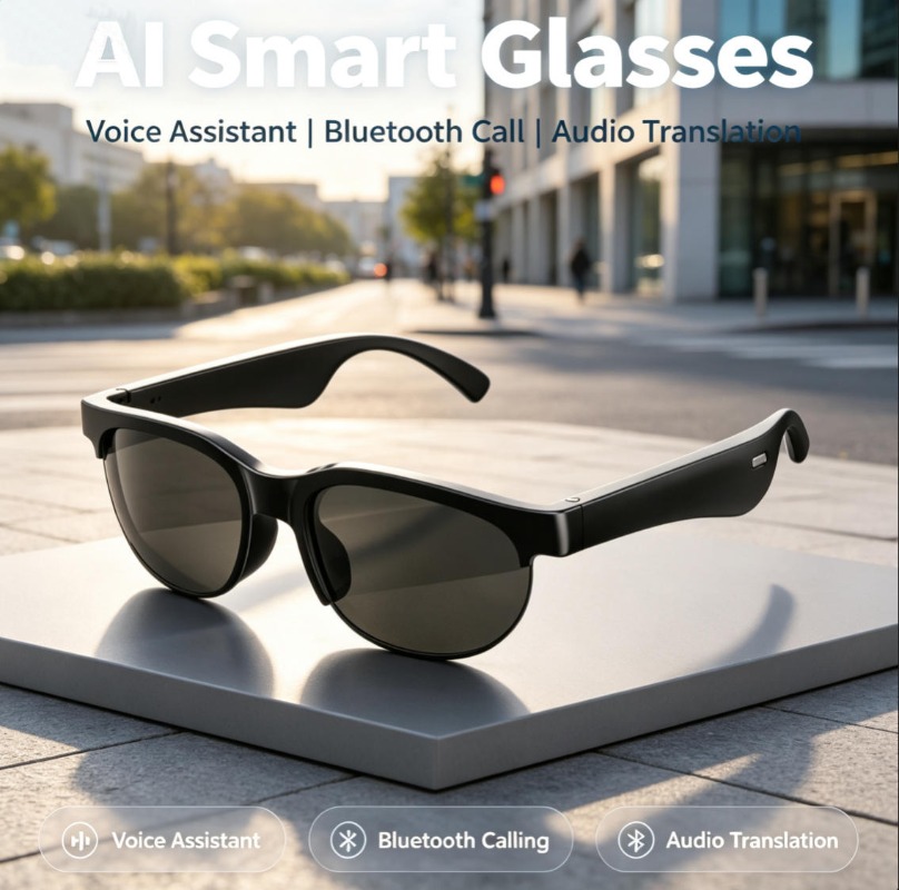 Smart Glasses Lens - Lunettes intelligentes Bluetooth, lunettes de soleil