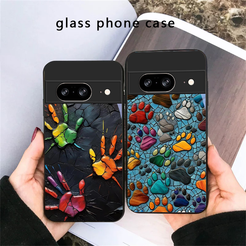Google Pixel 8A - Coque de téléphone en verre noir
